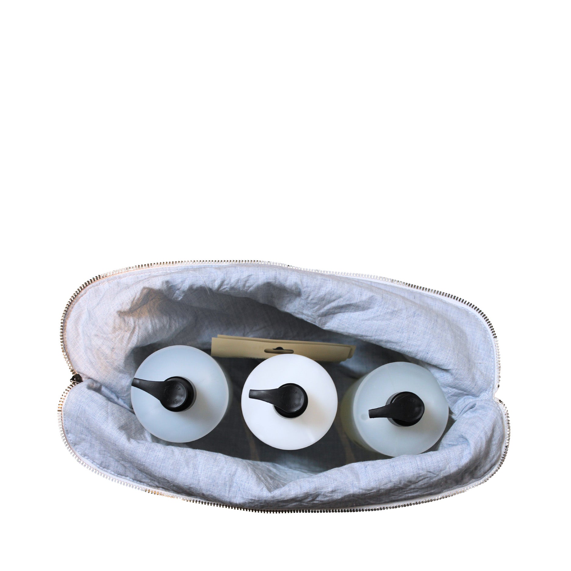 Makeup pung 24x15 cm mini strib blå